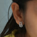 circle diamond earrings