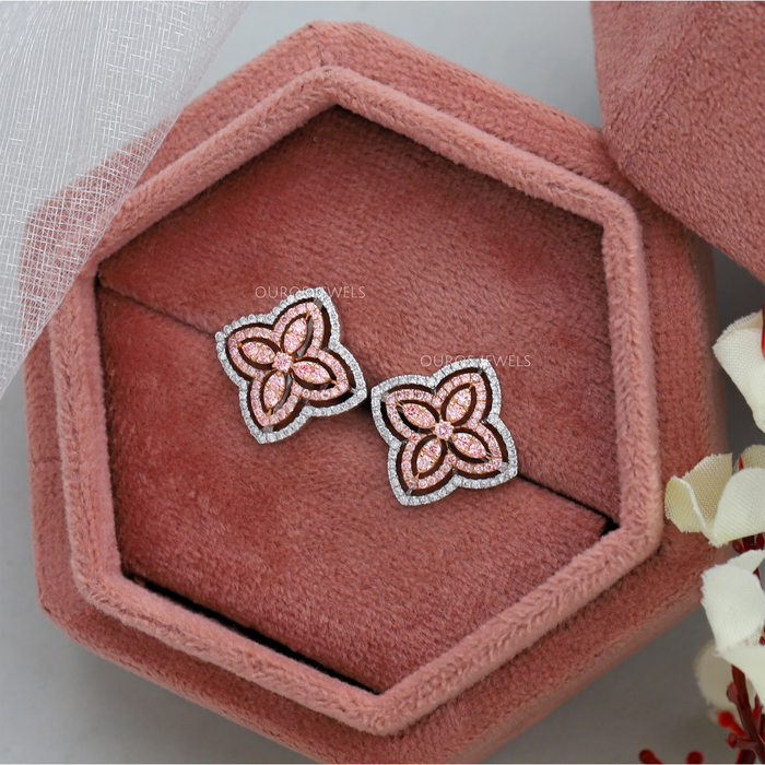 [Round Shape Lab Grown Diamonds Of Earrings]-[Ouros Jewels]