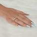 Emerald Cut Half Eternity Band With Claw Prongs In 18k Solid Gold