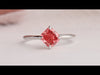 [Youtube View Of Pink Cushion Cut Solitaire Engagement Ring]-[Ouros Jewels\]