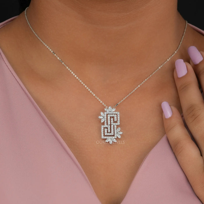 [Circle Cluster Diamond Pendant]-[Ouros Jewels]