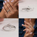 Collage of Pear Shaped Engagement Ring White Gold.  