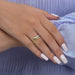 [A Women wearing Yellow Pear Cut Round Diamond Ring]-[Ouros Jewels]