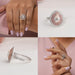 14k white gold pear shaped triple halo lab diamond engagement ring