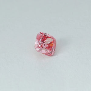 0.42 Carat Each Pink Cushion Cut Lab Grown Diamond