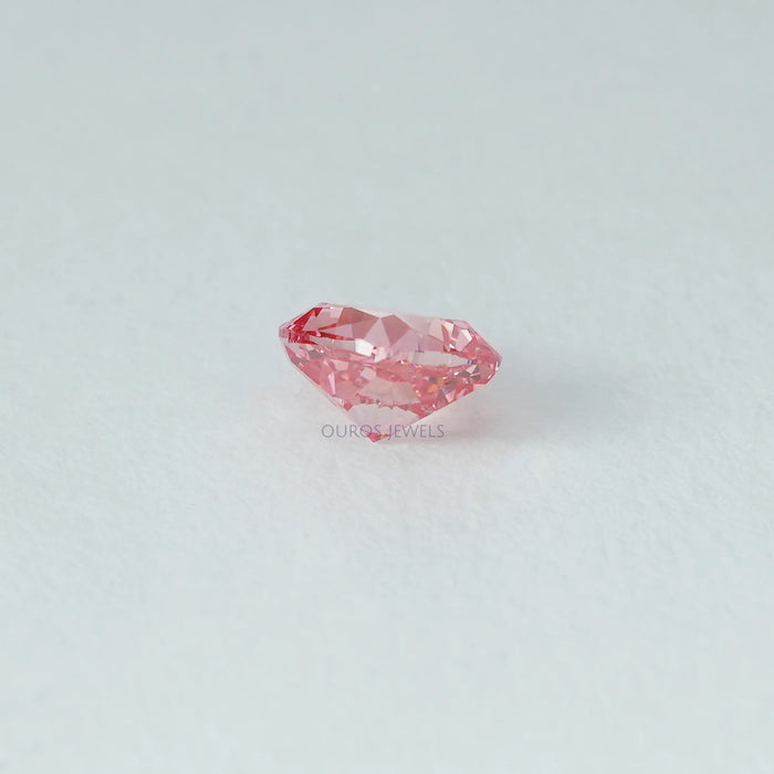 Pink Cushion Cut Lab Grown Diamond Pair