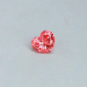 0.52 Carat Pink Heart Cut Lab Grown Diamond