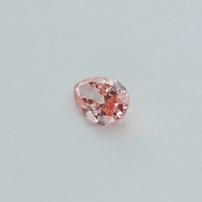 Pink Pear Cut Lab Grown Diamond