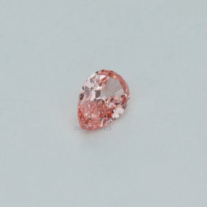 0.42 Carat Each Pink Pear Lab Grown Diamond