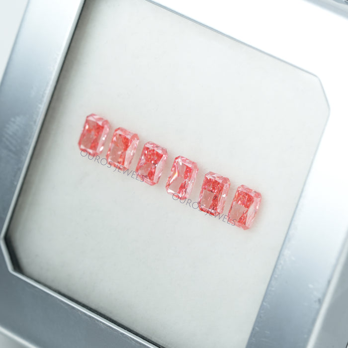 [Radiant Shape Pink Lab Diamond]-[Ouros Jewels]