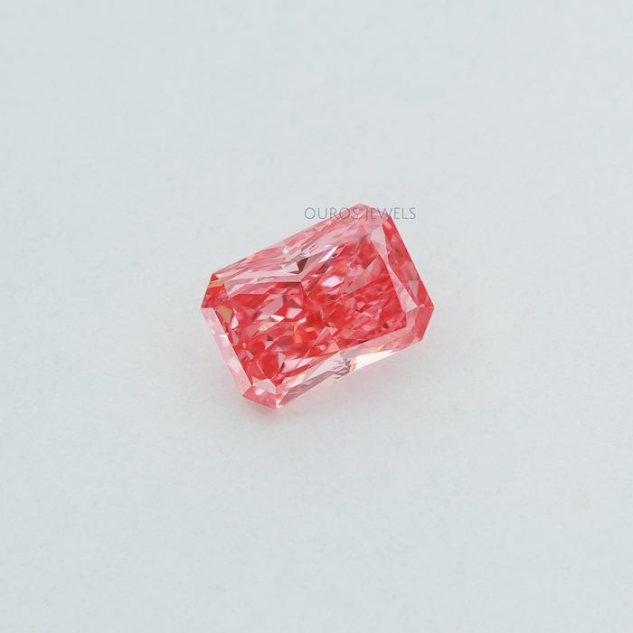 Pink Radiant Cut Lab Grown Diamond - 0.41 CT Each