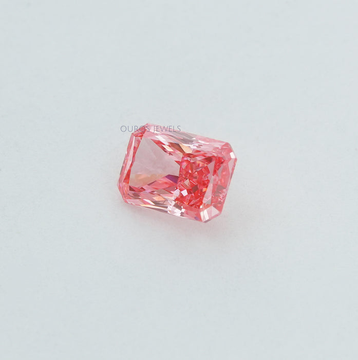 Pink Radiant Cut Lab Grown Diamond - 0.41 CT Each