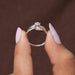 Round cut lab grown diamond engagement ring in solid white gold