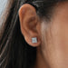 An amazing solitaire diamond studs with unique shine of lab diamonds