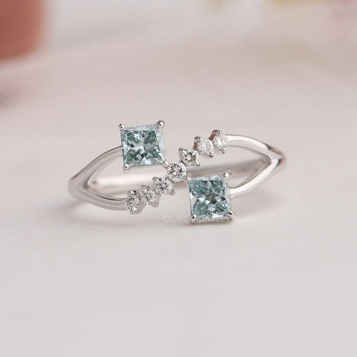 princess cut dainty diamond ring