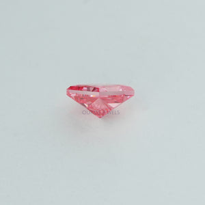 0.52 carat pink princess cut diamond 