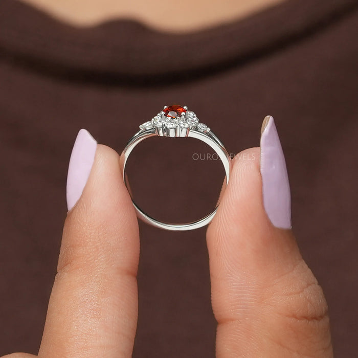 Colored diamond engagement ring, prefect ring to make a forever promise to her 