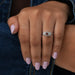 In Finger look of Oval Shaped Lab Created Diamond Engagement Ring