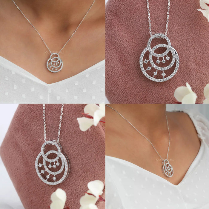 Hollow Round Cut Circle Pendant