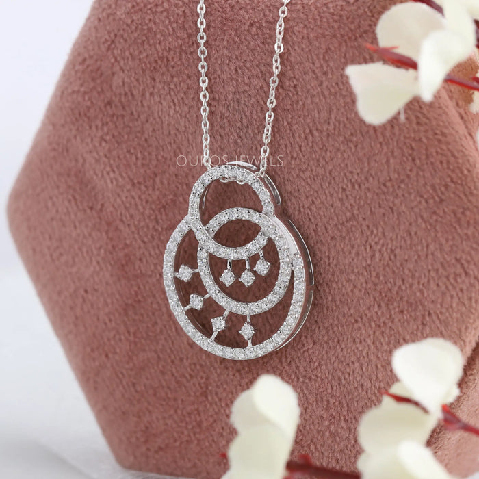 Hollow Round Cut Circle Pendant