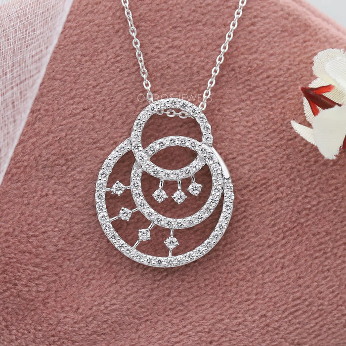 Hollow Round Cut Circle Pendant