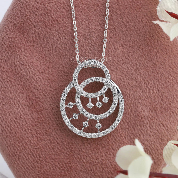 Hollow Round Cut Circle Pendant