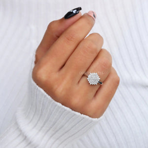 Round Cut Cluster Diamond  Ring