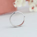 [One Side View Of Solid White Gold Band]-[Ouros Jewels]