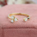 Diamond Open Cuff Wedding Band