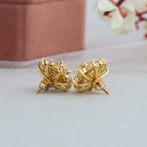 floral shape stud earrings 