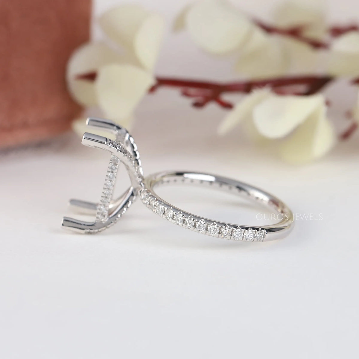 Radiant Shape Semi Mount Hidden Halo Ring