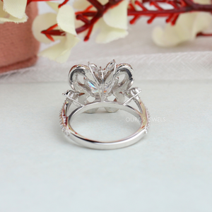 [Inner Look of Butterfly Shape Cluster Ring]-[Ouros Jewels]