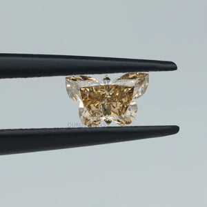 0.40 carat yellow butterfly lab grown diamond 