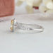 oval halo diamond split shank ring